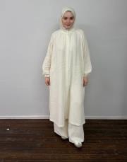 ekru %100 pamuk umre takım 4