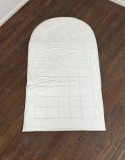 beyaz-beyaz biyeli ortopedik seccade mavera -2 dizayn 3