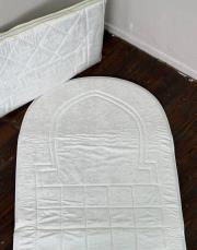 beyaz-beyaz biyeli ortopedik seccade mihrap serisi -2 6