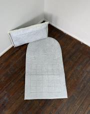 gri - gri biyeli ortopedik seccade mihrap dizayn -2