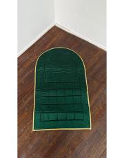 yeşil - gold biyeli ortopedik seccade mavera -2 dizayn