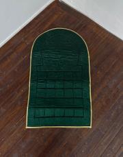 yeşil - gold biyeli ortopedik seccade mavera -2 dizayn 2