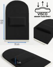 siyah 7 cm memory foam yastıklı seccade 5