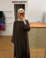 acı kahve tensel pileli uzun takım 3