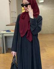 siyah tensel pileli uzun takım 2