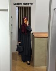 siyah tensel pileli uzun takım 5