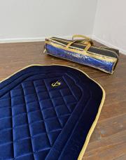 lacivert - sarı biyeli ortopedik seccade tevazu serisi 4