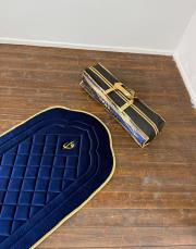 lacivert - sarı biyeli ortopedik seccade tevazu serisi 5