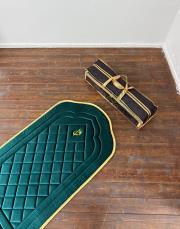 yeşil - gold biyeli ortopedik seccade tevazu serisi 4