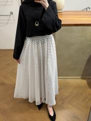 beyaz şifon pamuk astarlı etek 2