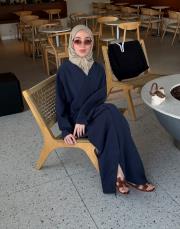 lacivert tensel v yaka abaya 10