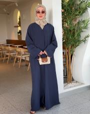 lacivert tensel v yaka abaya 2