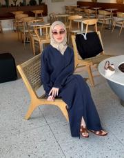 lacivert tensel v yaka abaya 5