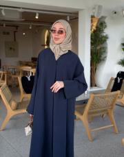 lacivert tensel v yaka abaya 7