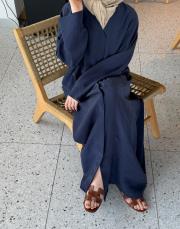 lacivert tensel v yaka abaya 8