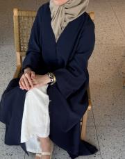 lacivert tensel brit detaylı abaya 9