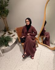 mürdüm tensel brit detaylı abaya 10