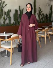 mürdüm tensel brit detaylı abaya 2