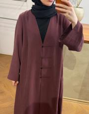 mürdüm tensel brit detaylı abaya 4