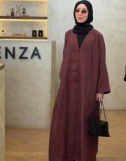 mürdüm tensel brit detaylı abaya 5