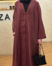 mürdüm tensel brit detaylı abaya 6
