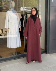 mürdüm tensel brit detaylı abaya 7