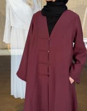 mürdüm tensel brit detaylı abaya 8