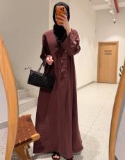 mürdüm tensel brit detaylı abaya 9