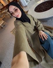 zeytin tensel brit detaylı abaya 6