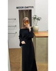 siyah adriana klasik elbise 3