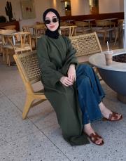 haki volanlı tensel abaya 7