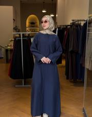 lacivert volanlı tensel abaya 3