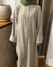 bej volanlı tensel abaya 9