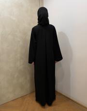siyah nida brit detaylı abaya 3