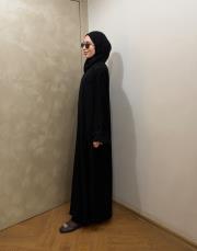 siyah nida biye detaylı  abaya 2