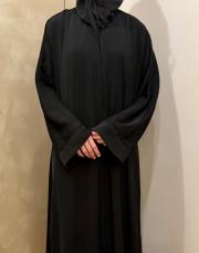 siyah nida biye detaylı  abaya 3