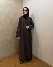 kahve tensel mevsimlik abaya