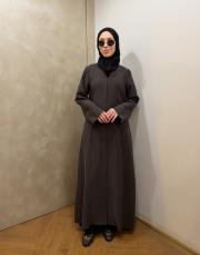 kahve tensel mevsimlik abaya 3