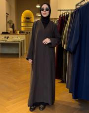 kahve tensel mevsimlik abaya 4
