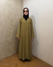 zeytin tensel mevsimlik abaya