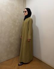 zeytin tensel mevsimlik abaya 2