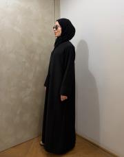 siyah tensel mevsimlik abaya 2