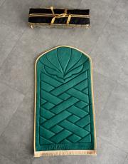 yeşil- gold biyeli ortopedik diz ağırtmayan  lüks seccade