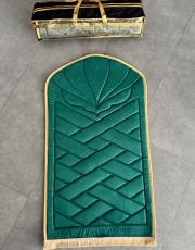 yeşil- gold biyeli ortopedik diz ağırtmayan  lüks seccade 2