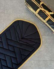 siyah - sarı biyeli ortopedik diz ağırtmayan  lüks seccade 2