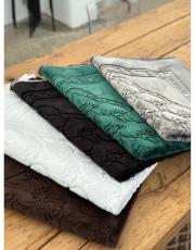 acı kahve deri astarlı baskılı peluş lüks seccade 8