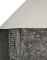 gri deri astarlı baskılı peluş lüks seccade 4