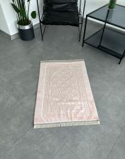 pudra deri astarlı baskılı peluş lüks seccade 6