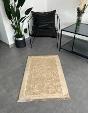 gold deri astarlı baskılı peluş lüks seccade