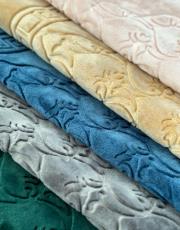 indigo mavi deri astarlı baskılı peluş lüks seccade 4